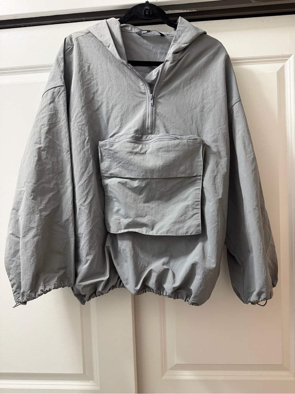 Zara Light Gray Wide Leg Cargo Pants - Picture 4 of 5